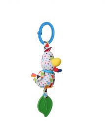 Baby Moo Chicken White Hanging Toy With Vibrations With Teether