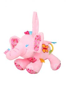 Baby Moo Pretty Elephant Pink Hanging Pulling Toy