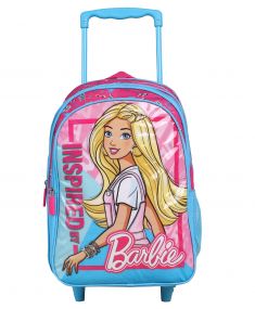 Barbie Inspired Trolley 16 inch Bag Water Repellent for Kids 5-8 Years