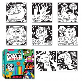 Dreamland Jungle - Velvet Art Set With 10 Free Sketch Pens