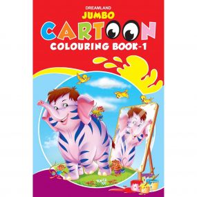 Jumbo Cartoon Colouring Book - 1 : Children Drawing, Painting & Colouring Book By Dreamland Publications-Age 2 to 5 Years