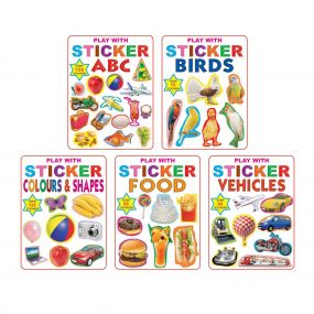 Play With Sticker - Pack (5 Titles) : Children Early Learning Book By Dreamland Publications-Age 2 to 5 years
