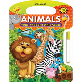 Write and Wipe Book - Animals : Children Early Learning Book By Dreamland Publications-Age 2 to 5 years