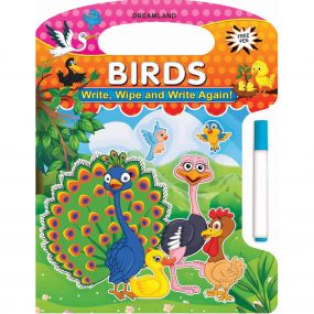 Write and Wipe Book - Birds : Children Early Learning Book By Dreamland Publications-Age 2 to 5 years
