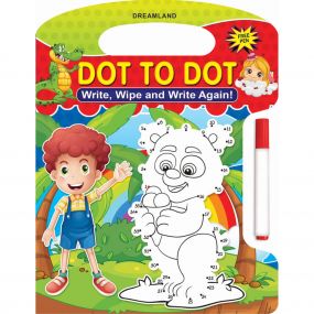 Write and Wipe Book - Dot to Dot : Children Early Learning Book By Dreamland Publications-Age 2 to 5 years