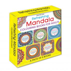Refreshing Mandala - Colouring Book for Adults (Pack) (5 Titles) : Children Colouring Books for Peace and Relaxation Book By Dreamland Publications-Age Big kids( 12+ years)