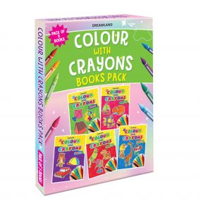 Colour With Crayons - 1 to 5 (Pack) : Children Drawing, Painting & Colouring Book By Dreamland Publications-Age 2 to 5 Years