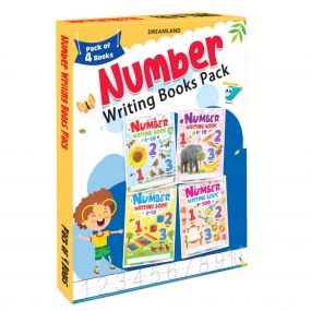 Number Writing book (4 titles) Pack : Children Early Learning Book By Dreamland Publications-Age 2 to 5 years