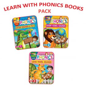 Learn with Phonics pack -1 (3 Titles) : Children Early Learning Book By Dreamland Publications-Age 5 to 8 years
