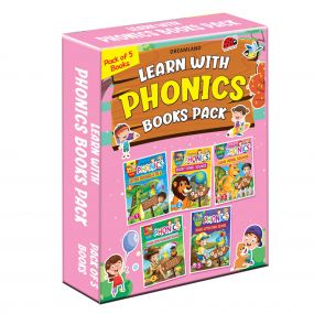 Learn With Phonics Book - Pack (5 Titles) : Children School Textbooks Book By Dreamland Publications-Age 5 to 8 years
