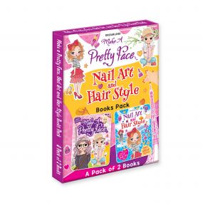 Make A Pretty Face and Nail Art, Hair Style Pack- 2 Books : Children Interactive & Activity Book By Dreamland Publications-Age 8 to 12 years