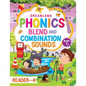Phonics Reader - 4 (Blends and Combination Sounds) Age  7+ : Children Early Learning Book By Dreamland Publications-Age 5 to 8 years