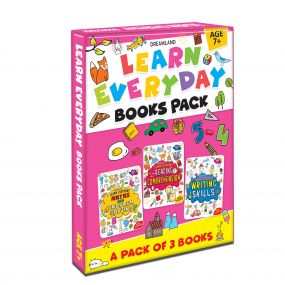 Learn Everyday 3 Books Pack for Children Age  7+ : Children Interactive & Activity Book By Dreamland Publications-Age 2 to 5 Years