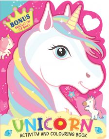 Unicorn Activity and Colouring Book- Die Cut Animal Shaped Book : Children Interactive & Activity Book By Dreamland Publications-Age 2 to 5 years