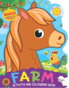 Farm Activity and Colouring Book- Die Cut Animal Shaped Book : Children Interactive & Activity Book By Dreamland Publications-Age 2 to 5 years
