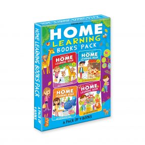 Home Learning Books Pack- A Pack of 4 Books : Children Interactive & Activity Book By Dreamland Publications-Age 5 to 8 years