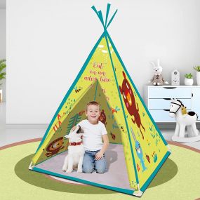 Webby Jungle Adventure Teepee Play Tent House for Kids for Kids 3+ Years