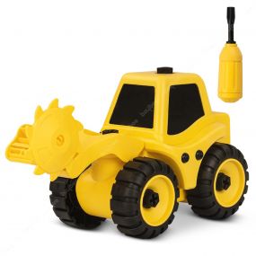 Baybee Friction Powered Push and Go Construction Truck Toys for Kids, Push Pull Toy Vehicles Playset for Babies Toddlers | Kids Friction Truck Toys | Push Toy Cars for Kids 2+Years (Trench Digger)