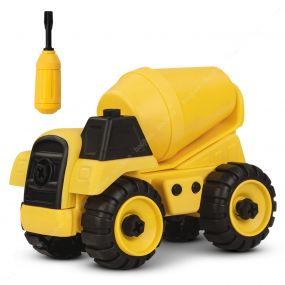 Baybee Friction Powered Push and Go Construction Truck Toys for Kids, Push Pull Toy Vehicles Playset for Babies Toddlers | Kids Friction Truck Toys | Push Toy Cars for Kids 2+Years (Agitator Truck)