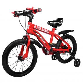 R for Rabbit Velocity Bicycle With Training Wheels Red - 16 Inches