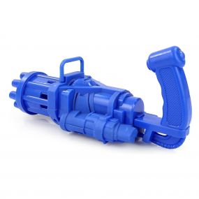 NHR 8-Hole Electric Bubbles Gun with 20 ML Liquid for Toddlers, New Gatling Bubble Machine Outdoor Toys for Boys and Girls ( 3+ Years, Blue)