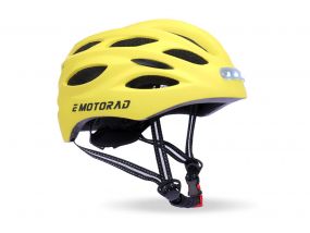 Emotorad Beacon Neon Yellow Adjustable Cycle Helmet | Free-Size | Front and Back LED Safety Light | Sweatproof Liners | Tough & Lightweight