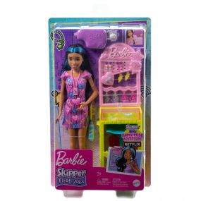 ​Barbie® Toys, Skipper™ Doll And Ear-Piercer Station With Piercing Tool, 10 Pairs Of Earrings And 5+ Additional Accessories, First Jobs for Age 4 Years & Up