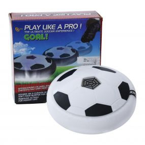NHR Battery Powered Hover Football Indoor Floating Hoverball Soccer | Air Football Pro | Original Made in India for Boys and Kids (White)