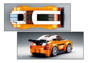 Sluban Car Club Bobcat Car Building Blocks with 1 Racer Mini Toy