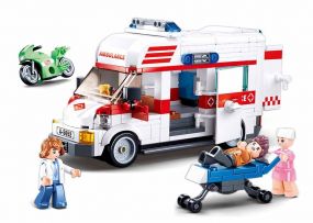 Sluban Town-Ambulance Large (328 Pieces) Building Blocks Kit for Boys Aged 6 Years (+) Creative Construction Set Educational STEM Toy, Blocks Compatible with Other Leading Brands, BIS Certified.