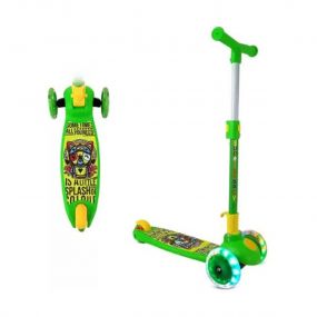MUREN Kids Scooter 3+ Years Above Boys & Girls- Weight Capacity 50 KG, Adjustable & Foldable Handle I Multicolor Flashing LED Wheels-Green