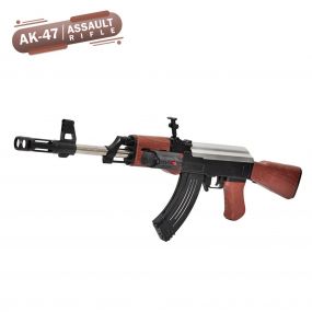 NHR AK47 Toy Gun with Laser Light, 500 Bullets, 24-inch Long Shooting Gun for Kids 8+ Years ( Multicolor)