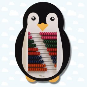 The Funny Mind Penguin Wooden Abacus and Learning Play Center Multicolour Wooden Educational Toy, Early Math Skills, 3 Years & Above, Preschool Toys