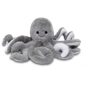 Webby Giant Realistic Stuffed Octopus Animals Soft Plush Toy, Grey for Kids 2+ Years