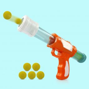 NHR Air Pressure Foam Blaster Shooting Gun Toy for Kids, Toy Gun for Boys and Girls, Air Pressure Shooting Gun with 5 Foam Balls, Mega Blaster Gun (6+ Years, Multi)