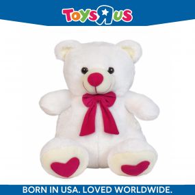 Animal Alley Huggable Lovable Soft Toy Teddy Bear Heart Legs 32cm White