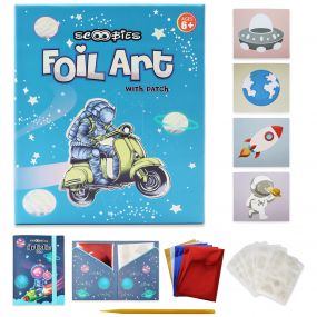 Scoobies Foil Art Set Magically Transfer to Space for Kids 3+ Years