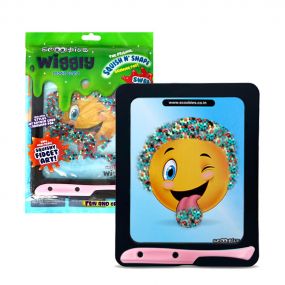 Scoobies Wiggly Doodle Board | With Backer Card & Stylus | Squishy Pad With Beads | Erasable & Reusable
