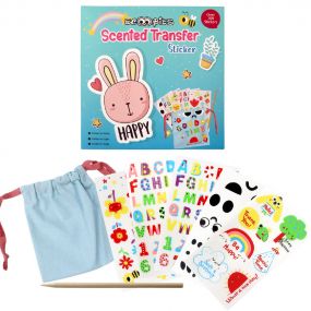 Scoobies Scented Transfer Stickers | With Over 100 Stickers | Custom Design Your Pouch Bag for Kids 3+ Years
