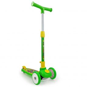 NHR Smart Kick Scooter for Kids, 3 Adjustable Height Scooter, Foldable & Attractive PVC Wheels with Rare Brakes for Kids Age Upto 3+ Years (40 kg, Green)