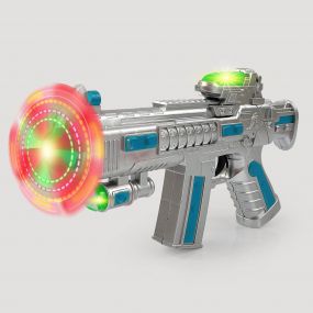 NHR Amazing Musical Space Toy Gun for Kids|with Ultra Sonic Laser Light Feature |Colorful 3D Light Effects & Music| LED Fan| Vibration System & Perfect Size (3+ Years, Multicolor)