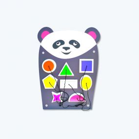 The Funny Mind Hefty Panda Shape Sorter Montessori Activity Panel