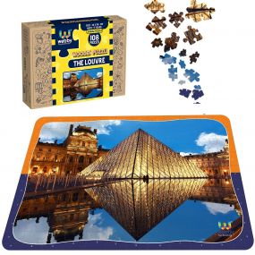 Webby The Louvre Wooden Jigsaw Puzzle, 108 Pieces for Kids 4 Years+