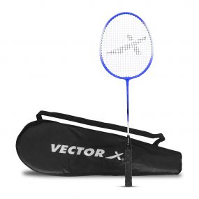 Vector X VXB-150 T-Joint Alloy Steel Badminton Racquet With Full Cover (1  PC Racquet, Blue)