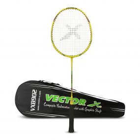Vector X VXB-902 Aluminum Composite One Piece Joint Less Badminton Racket with Full Cover
