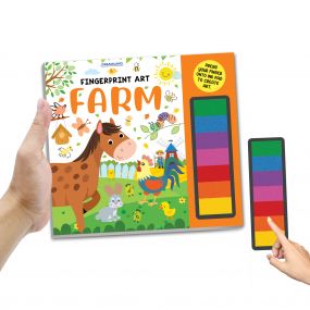 Dreamland Fingerprint Art Activity Book for Children - Farm with Thumbprint Gadget : Pick and Paint Coloring Activity Book For Kids Dreamland Fingerprint Colouring Book for Kid
