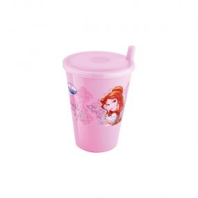Joyo Disney Princess Sipper Glass With Cap Pink
