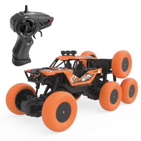 ELECTROBOTIC Remote Control Car Duzter - Villey 8.0 | Off Road 4X High Speed RC Car Toys for Kids | Powerful Rock Crawler Truck | Rechargeable Battery | 8 Wheels | Gift for Kids, Teens - Orange