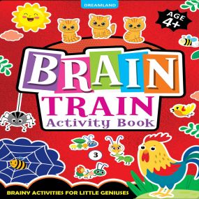 Brain Train Activity Book for Kids Age 4+ - With Colouring Pages, Mazes, Puzzles and Word searches Activities