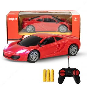 BAYBEE Rechargeable 1:24 Scale Remote Control Car for Kids, Stunt RC Cars with Full Function, 2.4G Remote| Racing Remote Cars | Remote Control Car Toys for Kids Boys Girls 5+Years (Red)